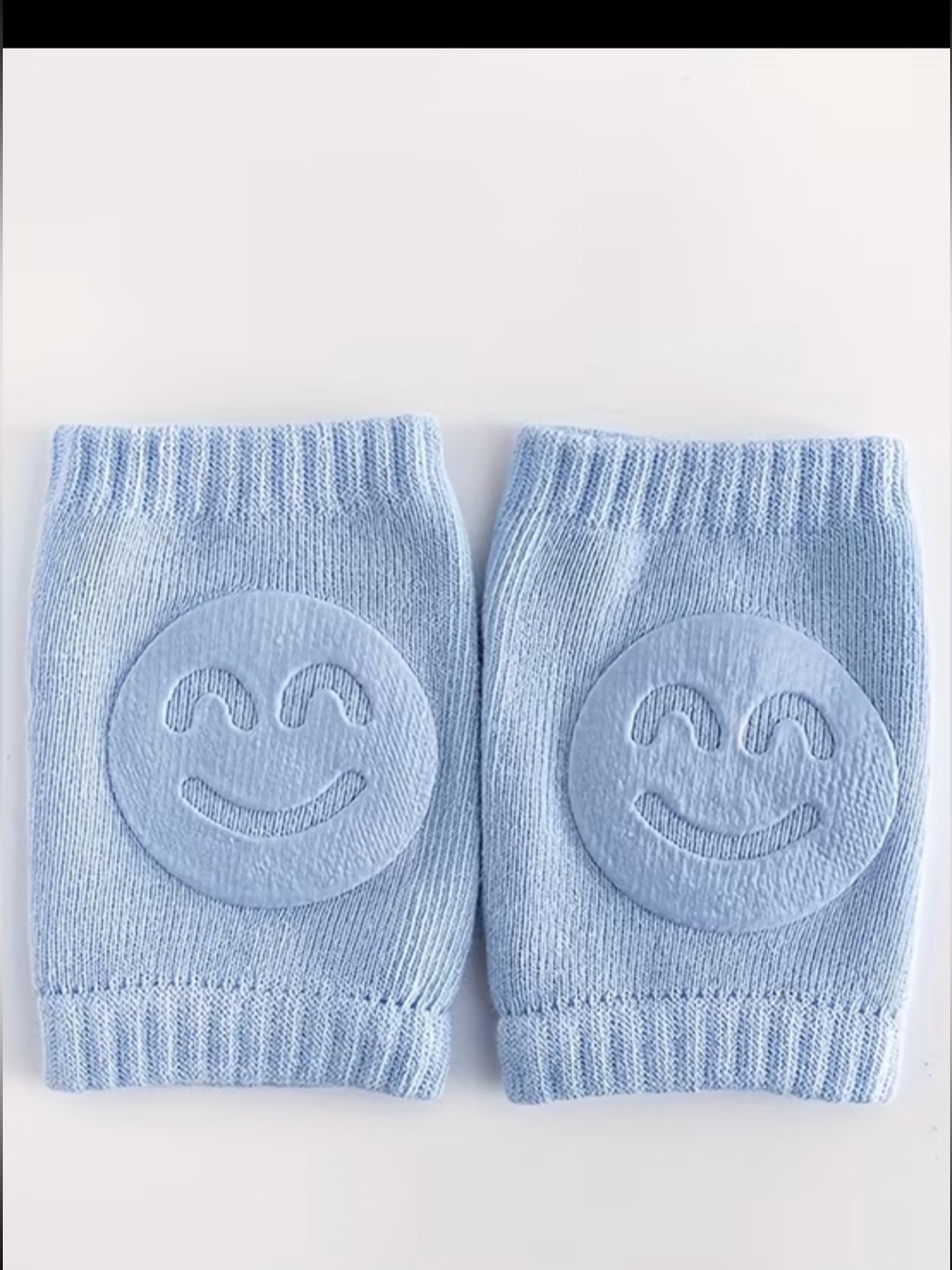 Light Blue Smiley Baby Knee Protectors